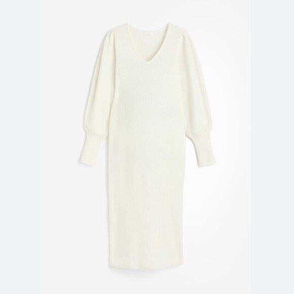 H&M MAMA Rib-Knit Dress in Black size Small - Picture 5 of 6